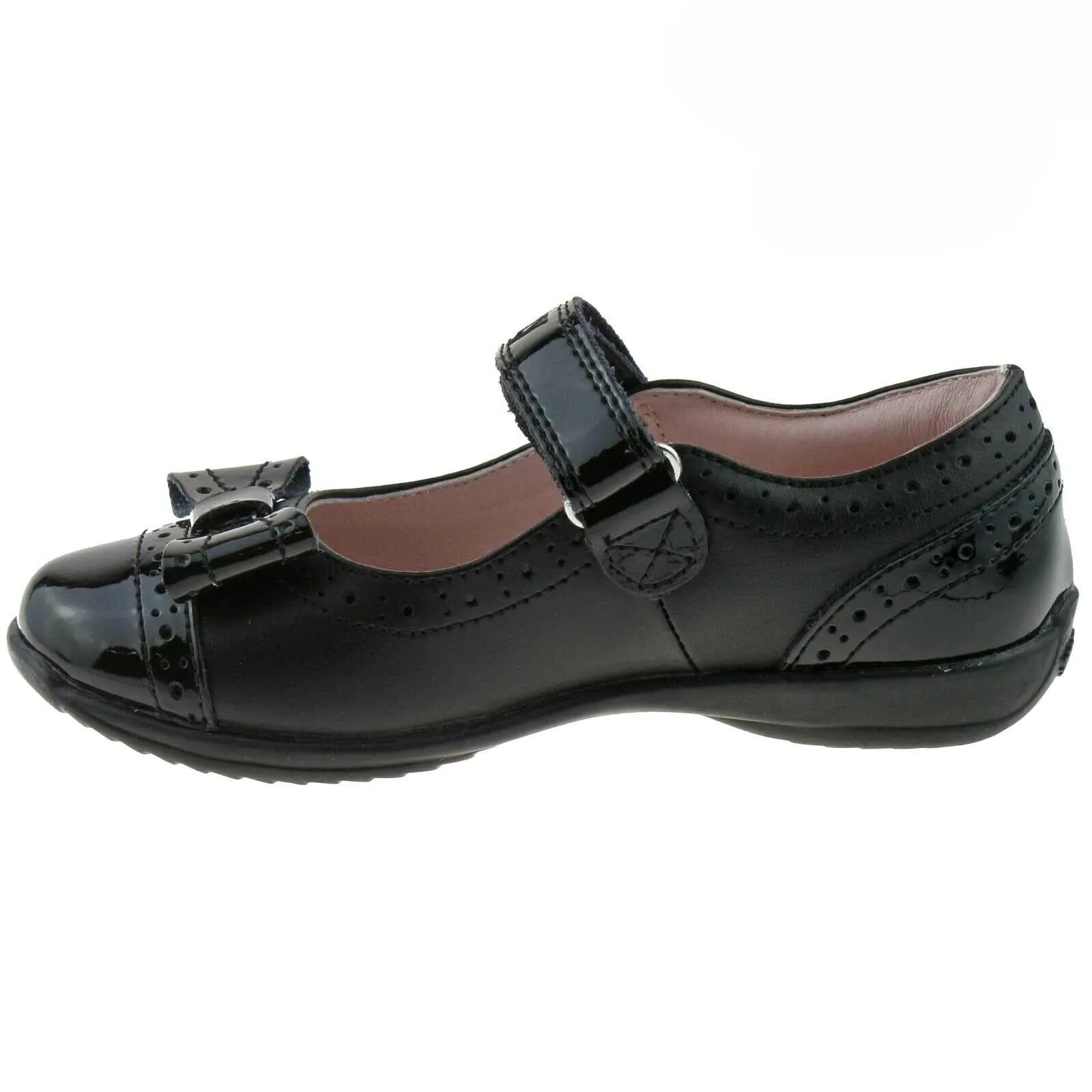 Lelli Kelly LK8212 (DB89) Gabriella Black Leather School Dolly Shoes F Fitting