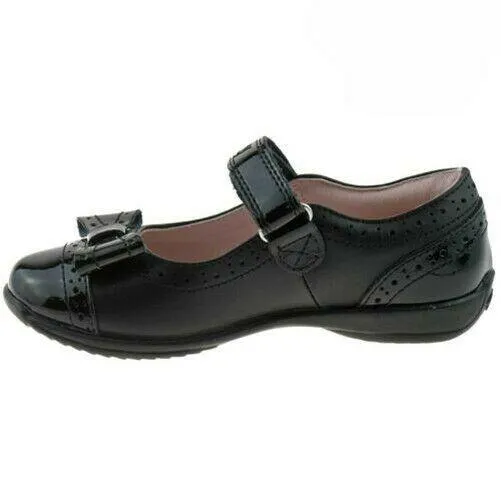 Lelli Kelly LK8212 (DB89) Gabriella Black Leather School Dolly Shoes F Fitting