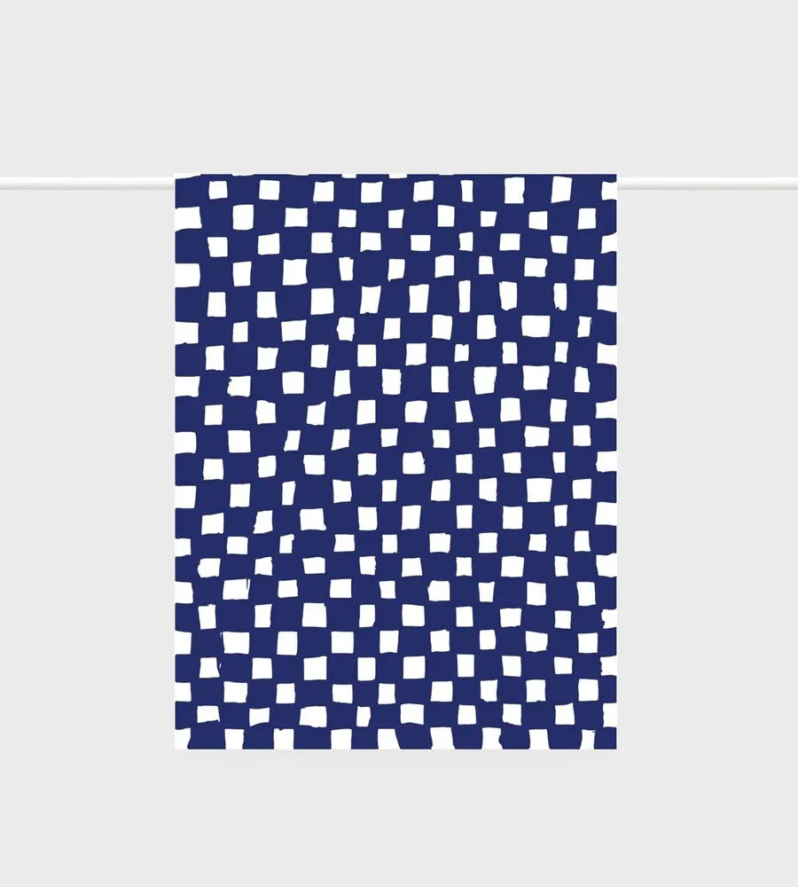 Lettuce | Tea Towel | Hand-drawn Checkers