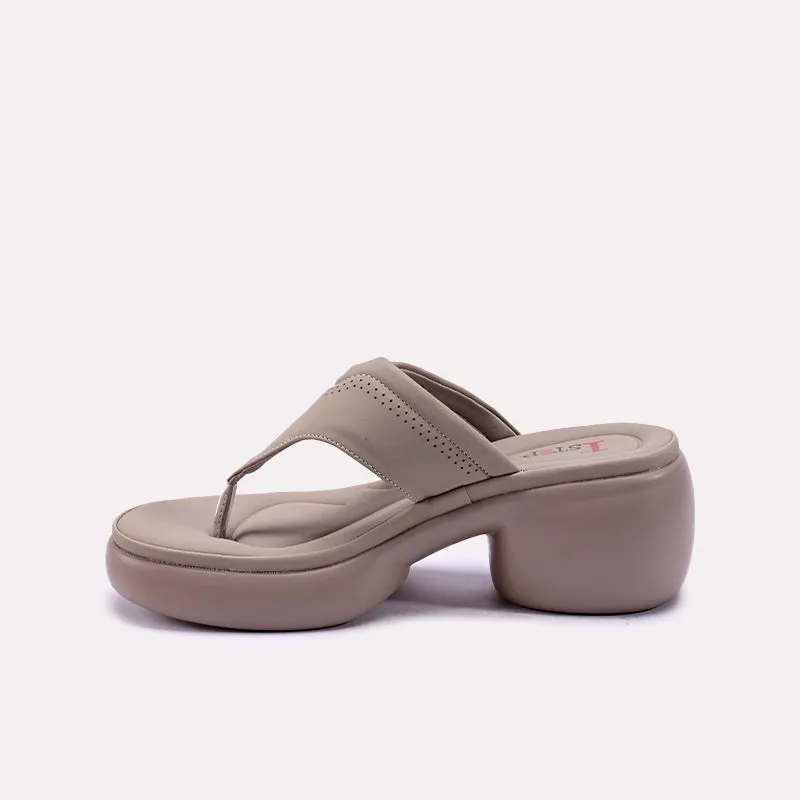 Light Brown Chunky Flip Flops 0412735