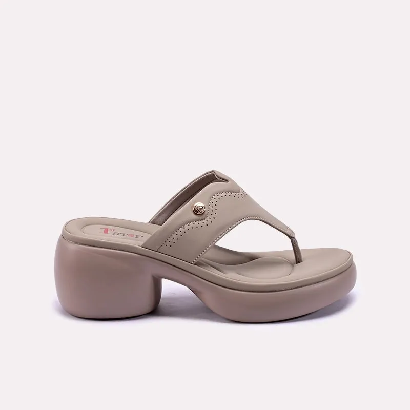 Light Brown Chunky Flip Flops 0412735