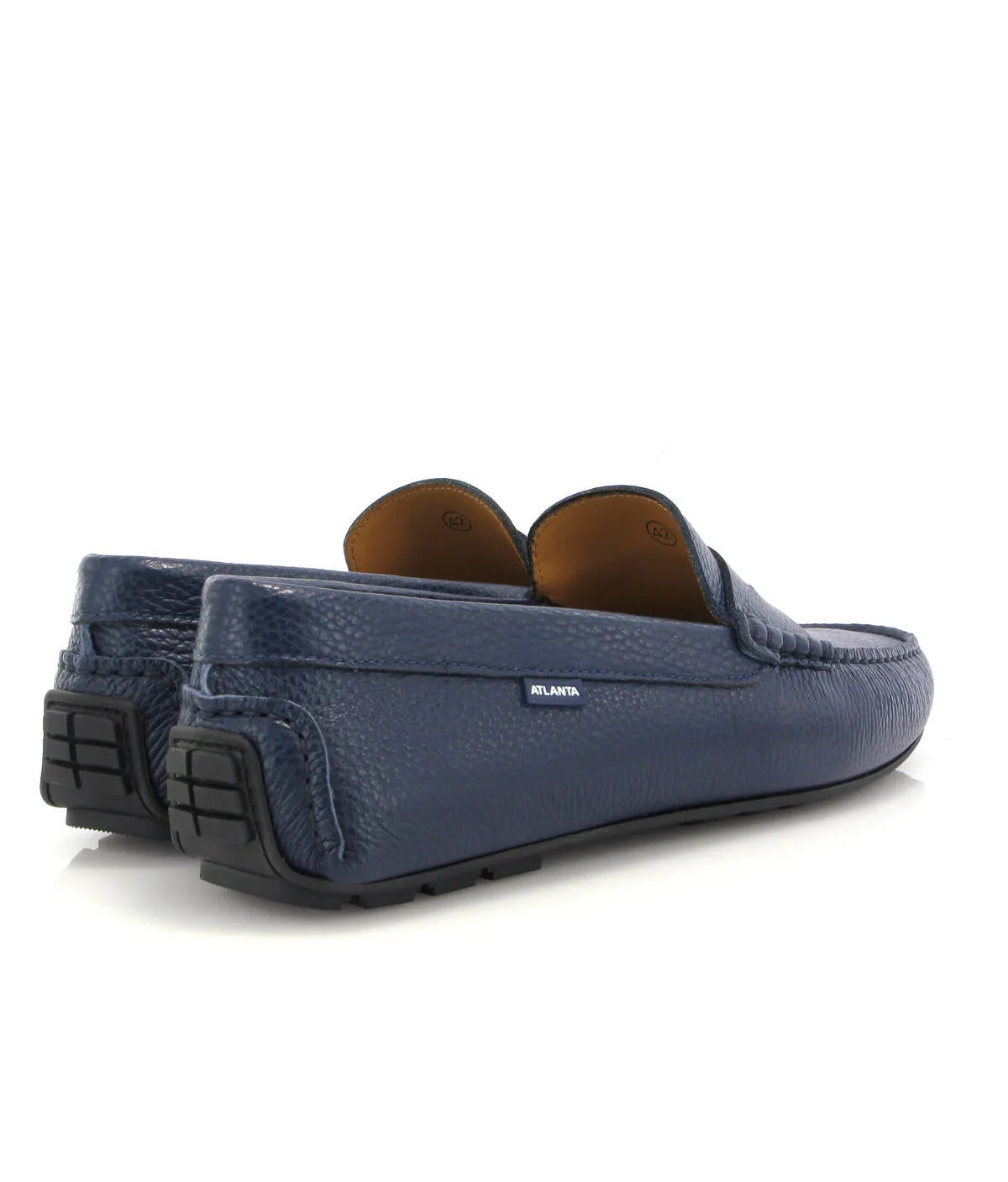 Loafers City - pele gravada azul oceano