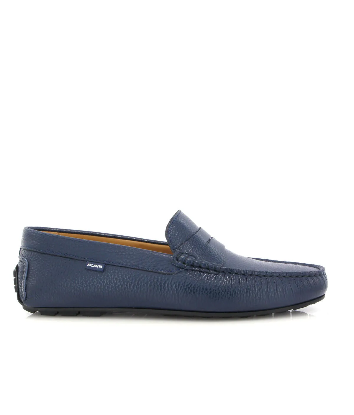 Loafers City - pele gravada azul oceano