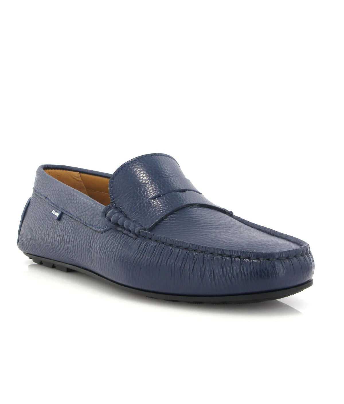 Loafers City - pele gravada azul oceano