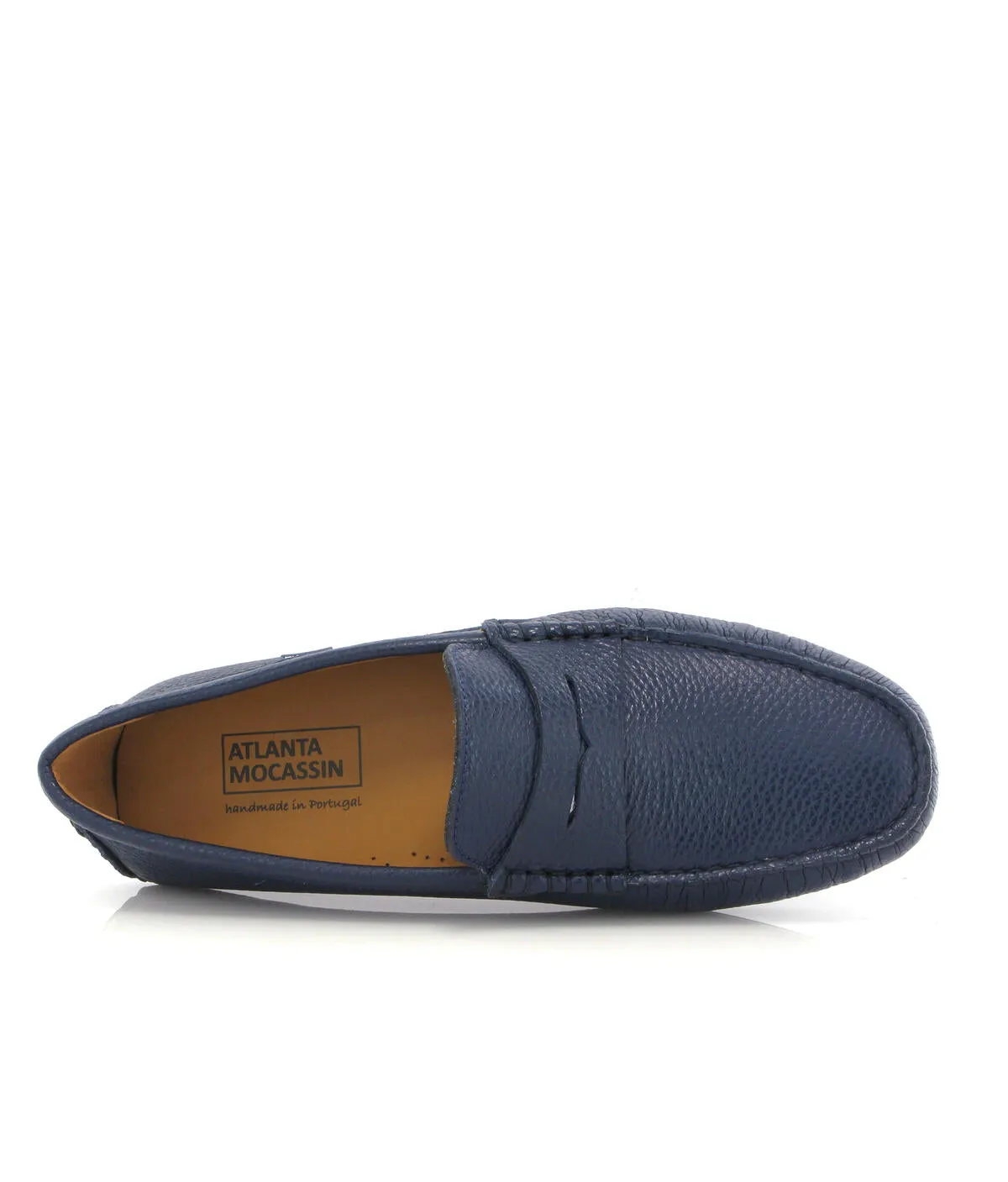 Loafers City - pele gravada azul oceano