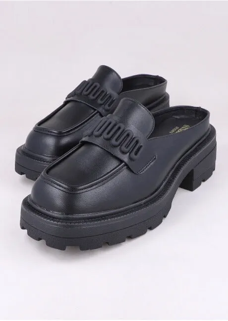 Loafers Destalonado Punta Cuadrada