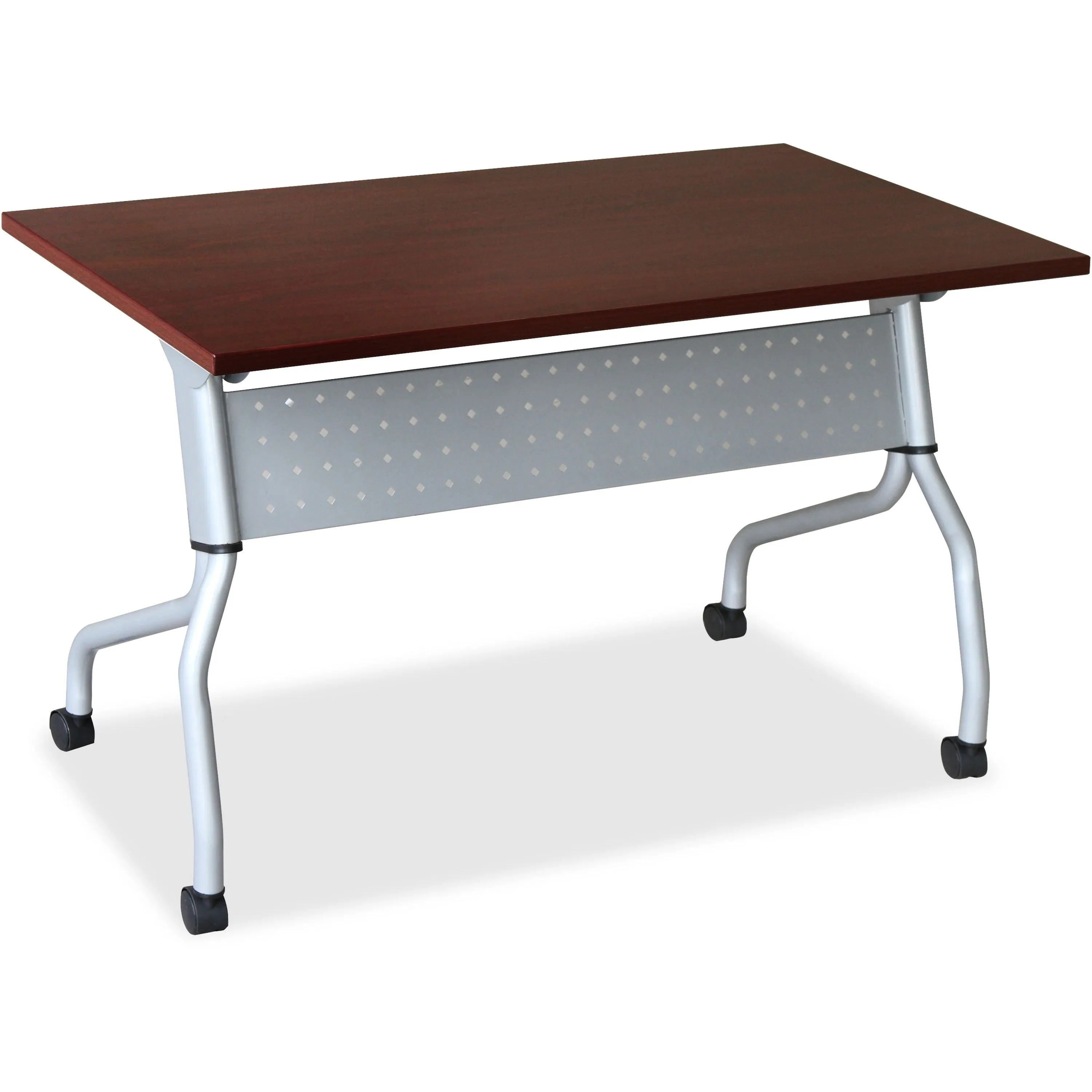 Lorell Mahogany Flip Top Training Table