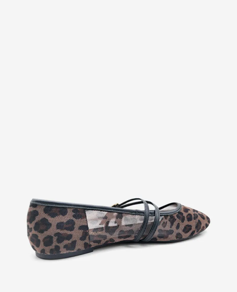 Mackenzie Leopard Print Mesh Mary Jane
