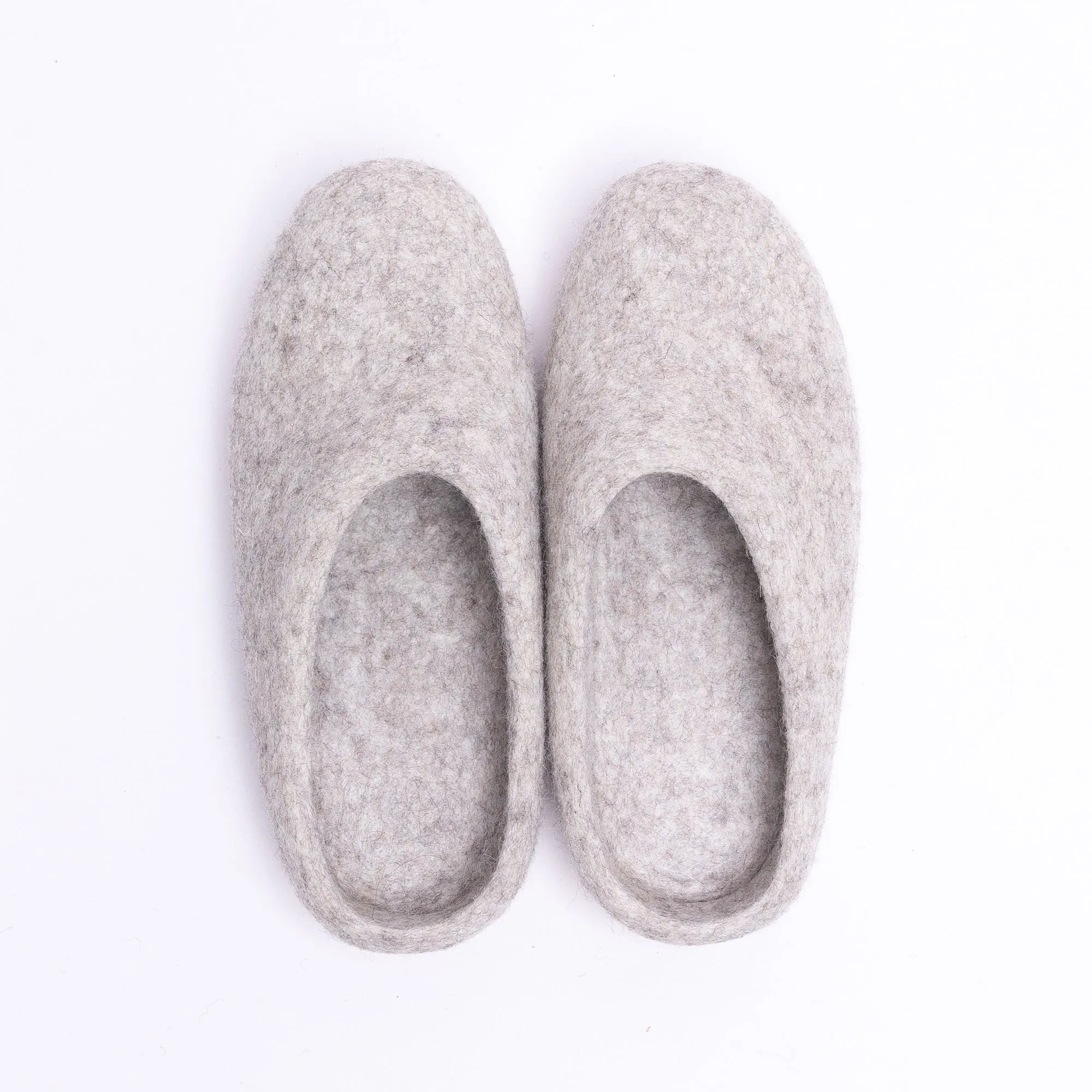 Marbled Tan Wool Felt Slipper for Men & Women