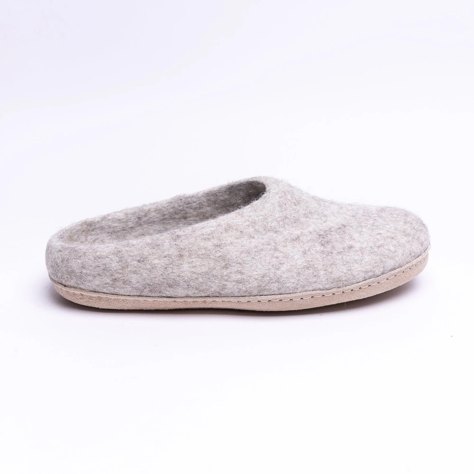 Marbled Tan Wool Felt Slipper for Men & Women