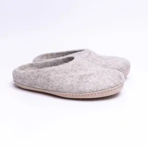 Marbled Tan Wool Felt Slipper for Men & Women