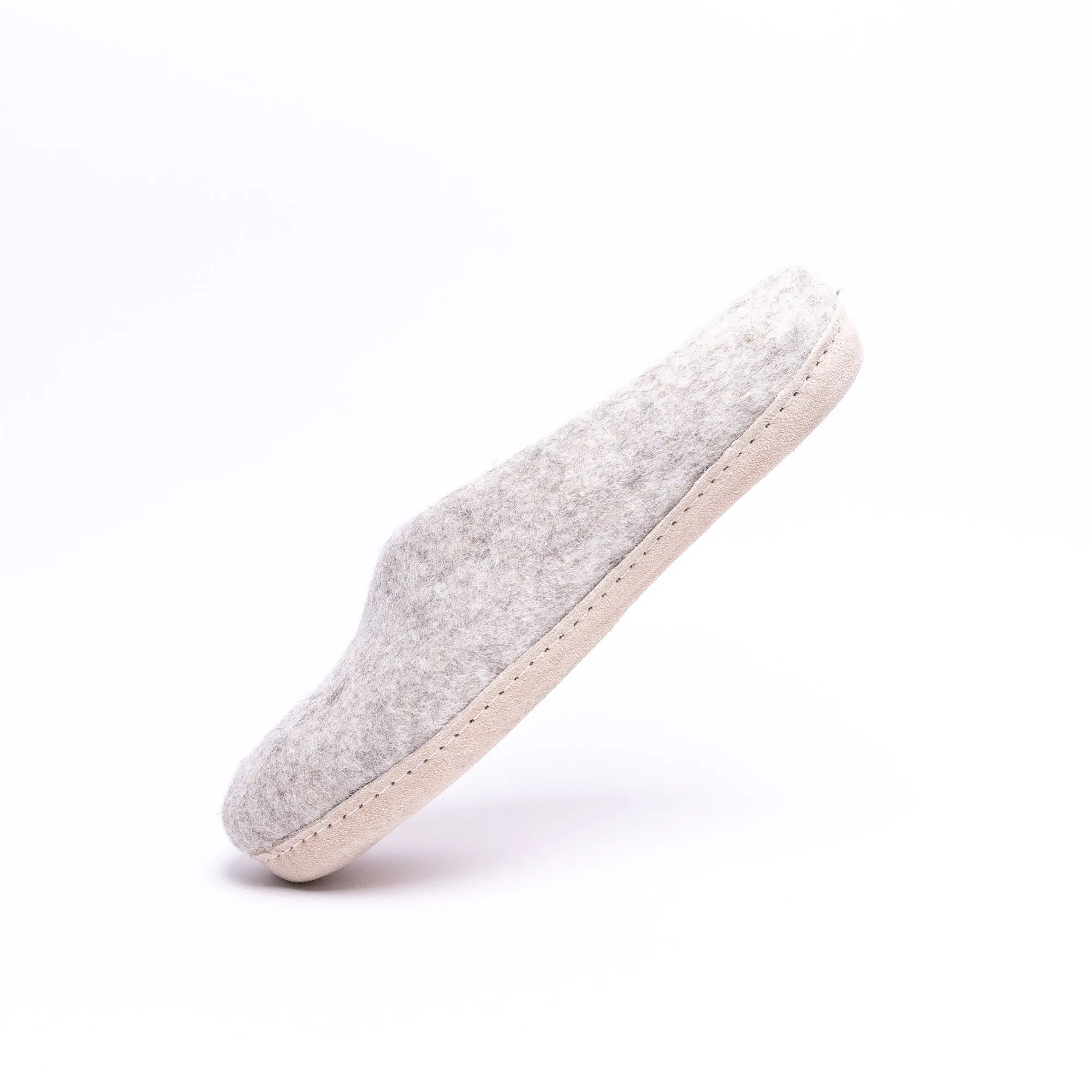 Marbled Tan Wool Felt Slipper for Men & Women