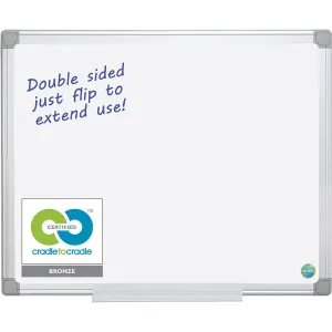MasterVision Earth Silver Easy-Clean Dry-erase Board
