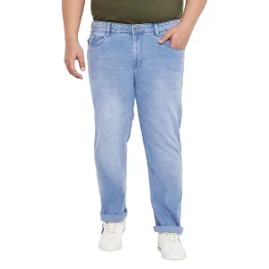 Men Plus Size Feedo Washed Indigo Denim