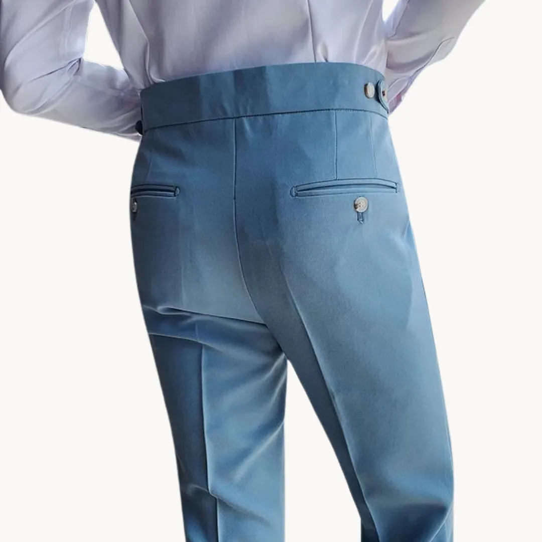 Men’s Pleated Trousers – Tailored Fit – Adjustable Waist Tabs – Smart Look – Elegant Occasionwear