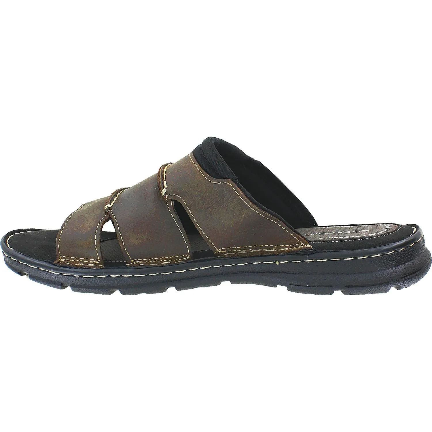 Men's Rockport Darwyn Slide Brown Leather