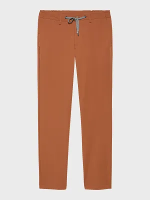 MERSINO MILANO EDITION RUST DRAWSTRING TROUSERS - DESIGN IN ITALY
