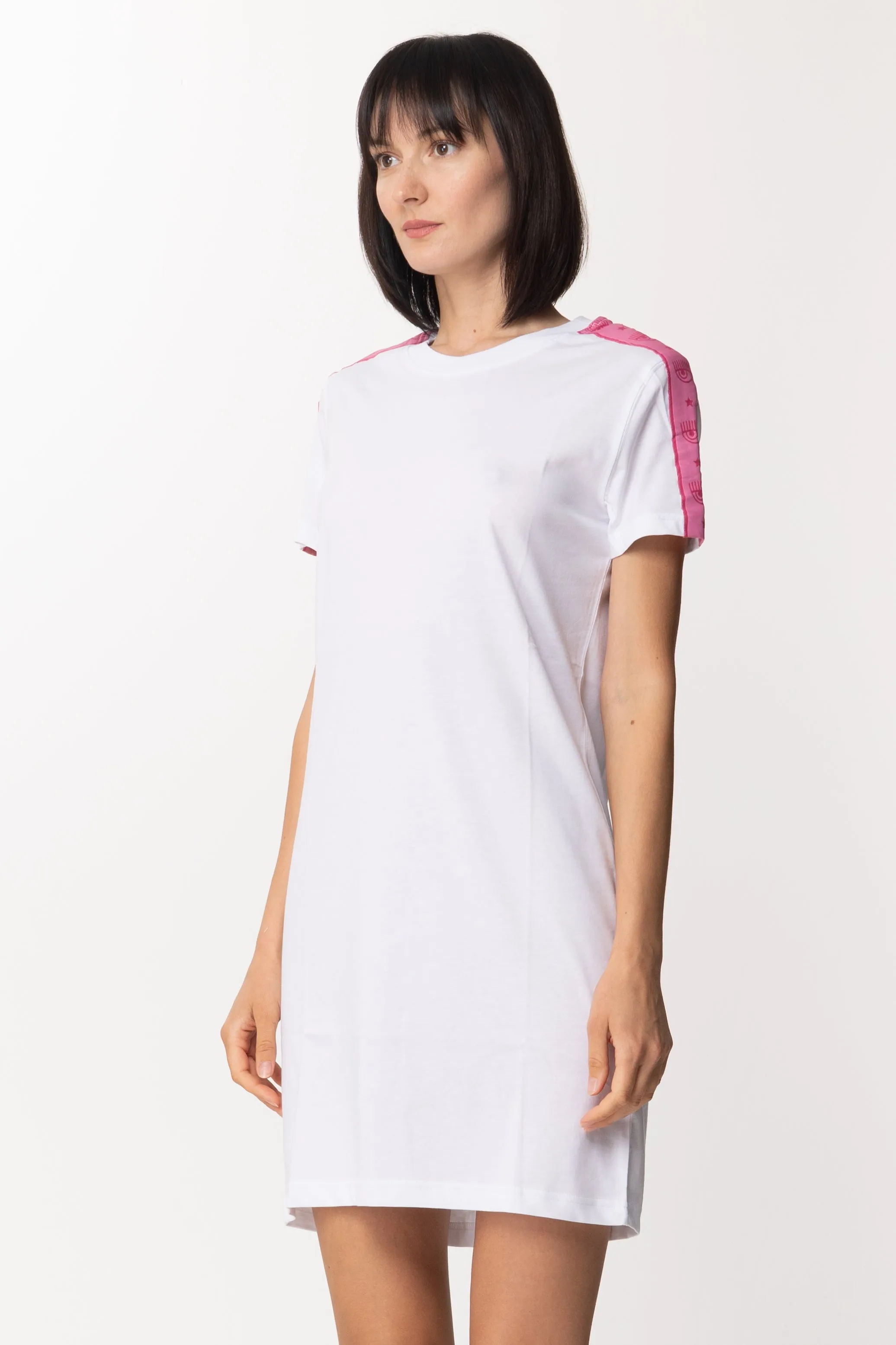 Mini Abito T-shirt con Banda Logata