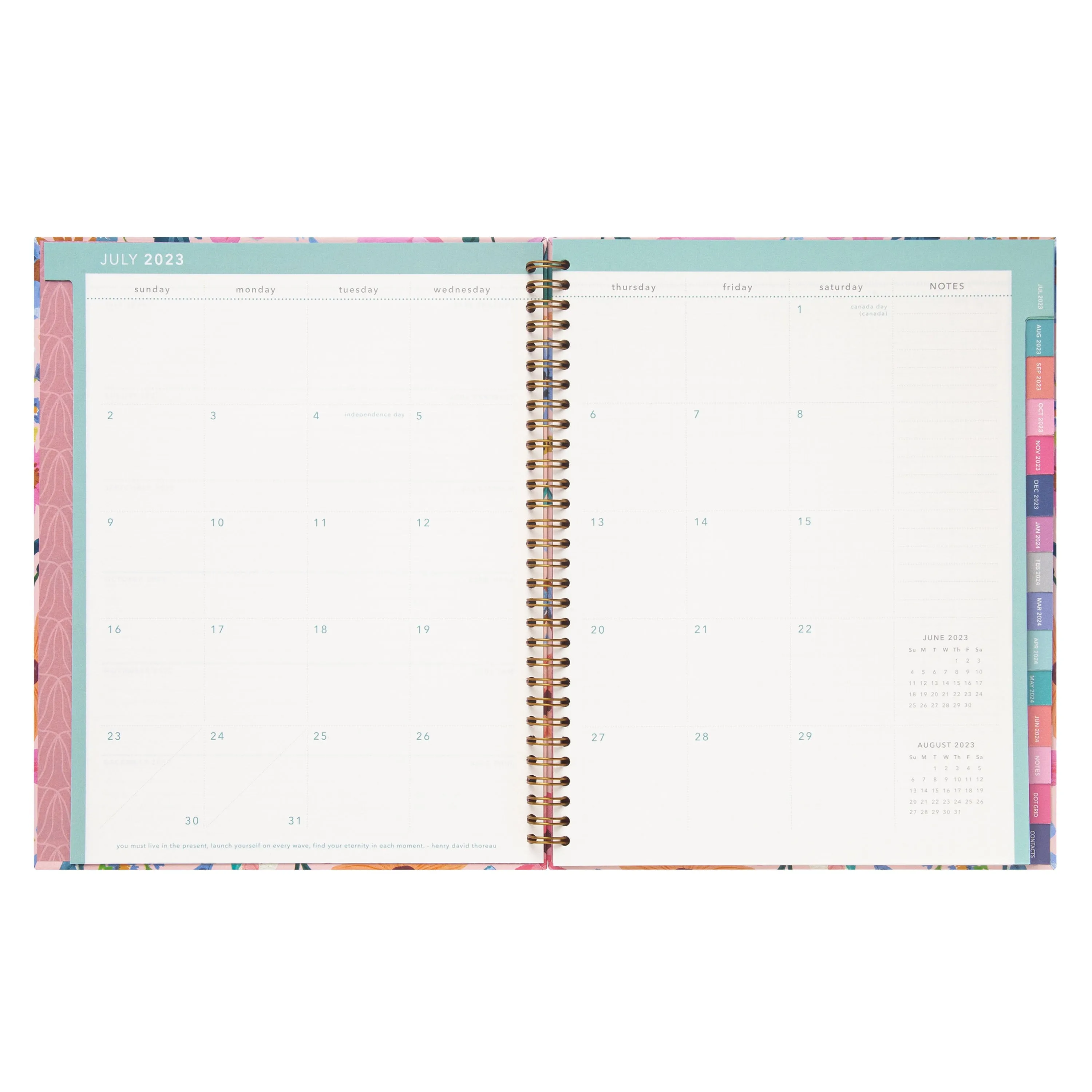 Mintgreen 2023-2024 Weekly/Monthly Planner - 8.5" x 10.5" Hardcover Eco-Friendly