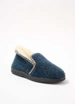 Mixed wool-filled slippers comfort width