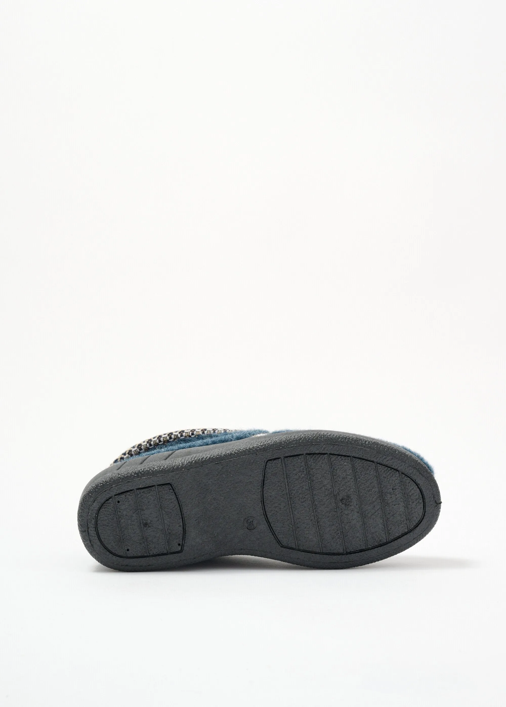Mixed wool-filled slippers comfort width