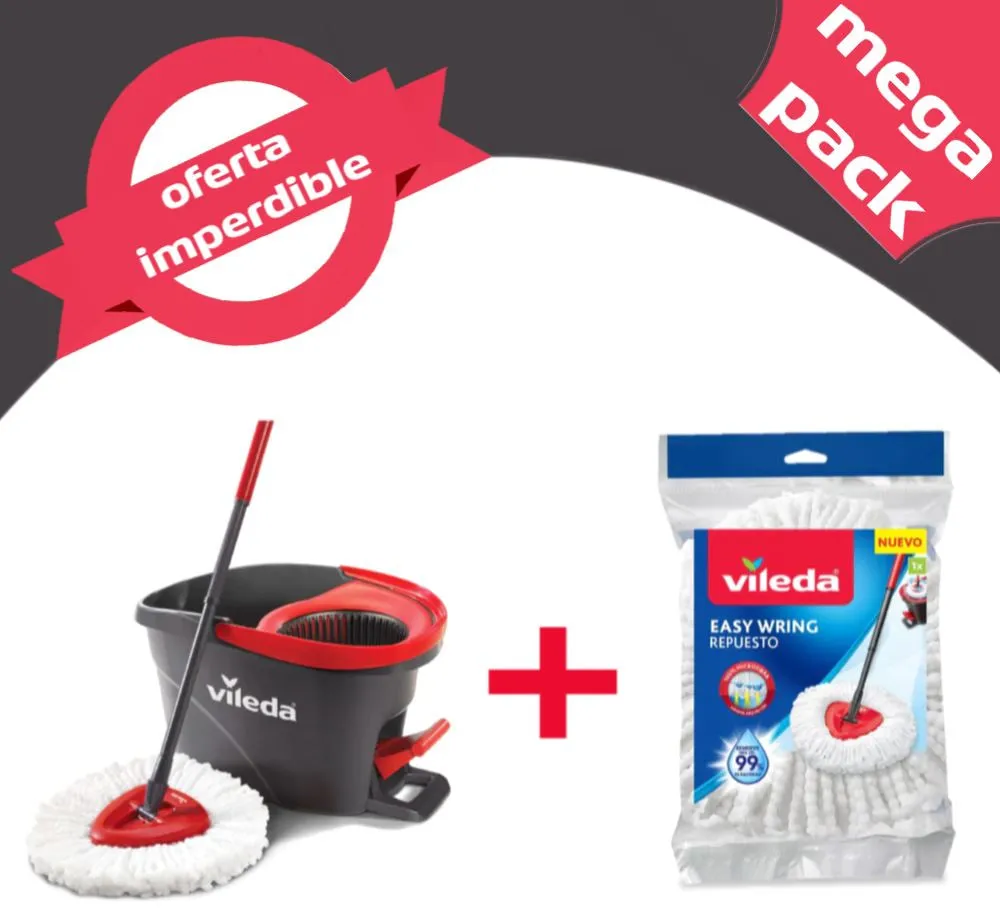 Mopa Balde con Pedal Easy Wring & Clean   Repuesto Adicional Vileda
