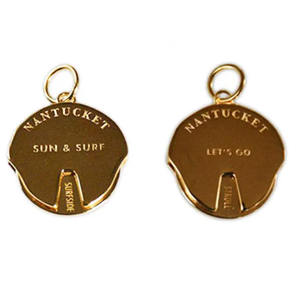 Nantucket Spinner Charm in Gold Vermeil by Jet Set Candy