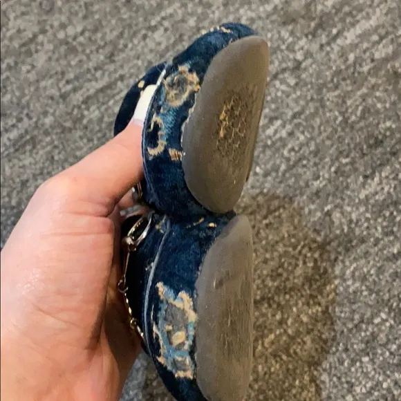 Navy Gucci loafers