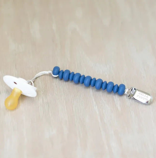 Navy Pacifier Clip