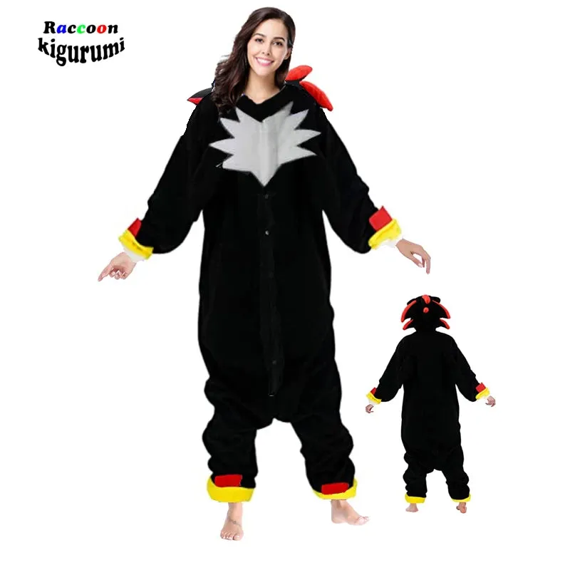 New 100-200cm Family Pajamas Animal Adult Women Cosplay Girl Onesie Cartoon Pijama Men Large XXL Raccoon Kigurumi Kids Boy