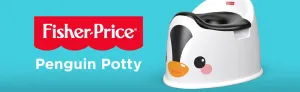 New Fisher-Price Penguin Potty, Easy-Clean Toddler Toilet Training Chair