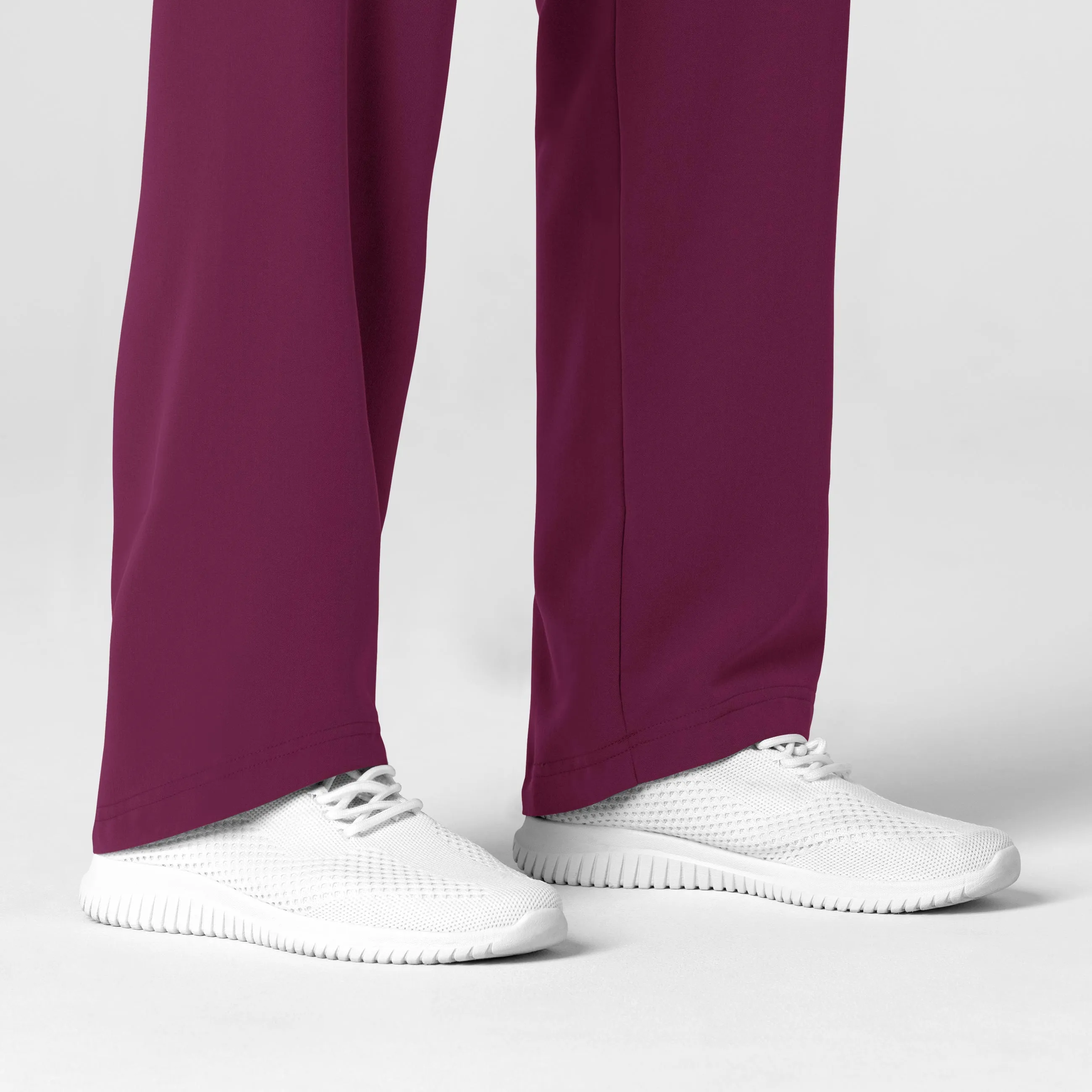 Nova 5232 Stovepipe High-Low Hem Scrub Pants Wine