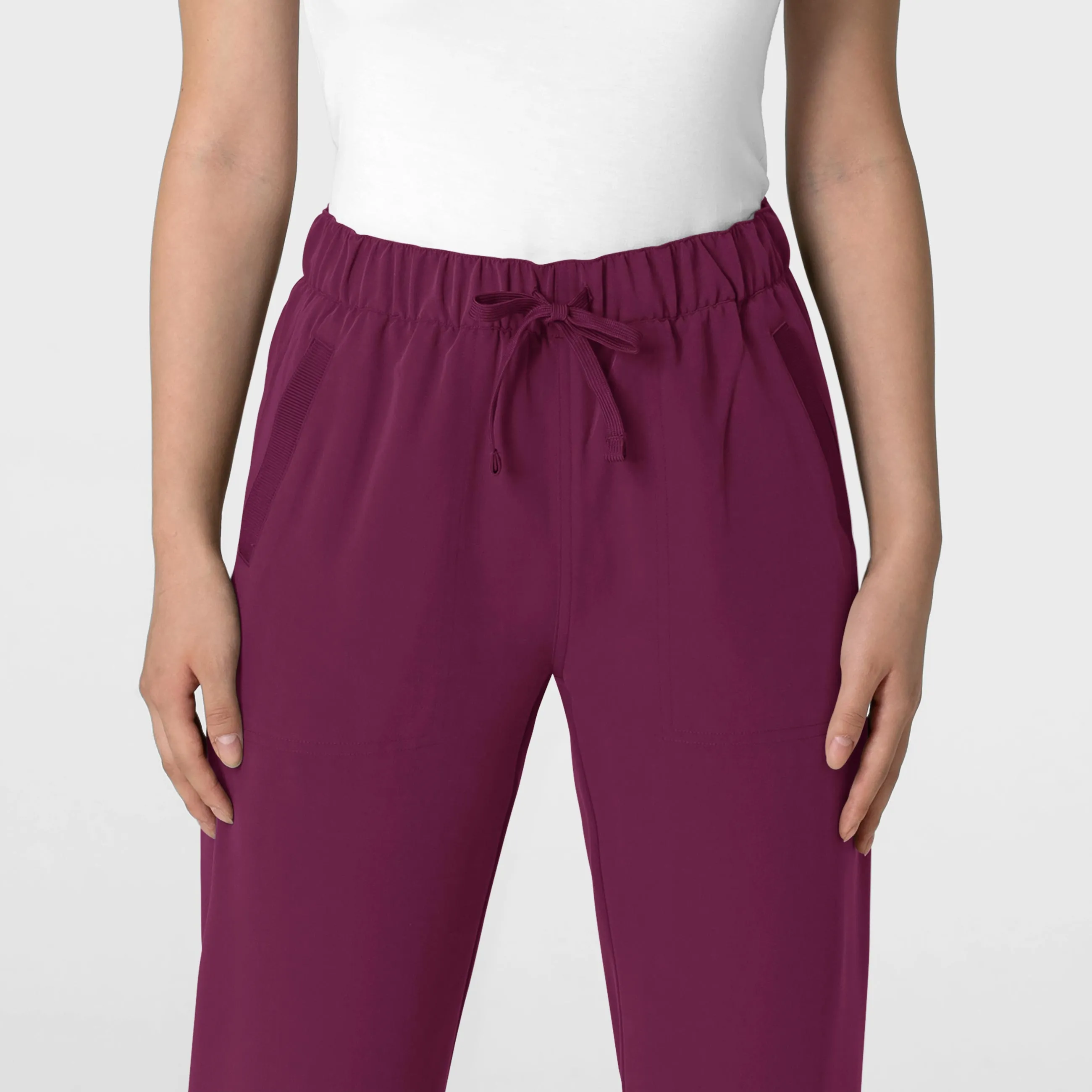 Nova 5232 Stovepipe High-Low Hem Scrub Pants Wine
