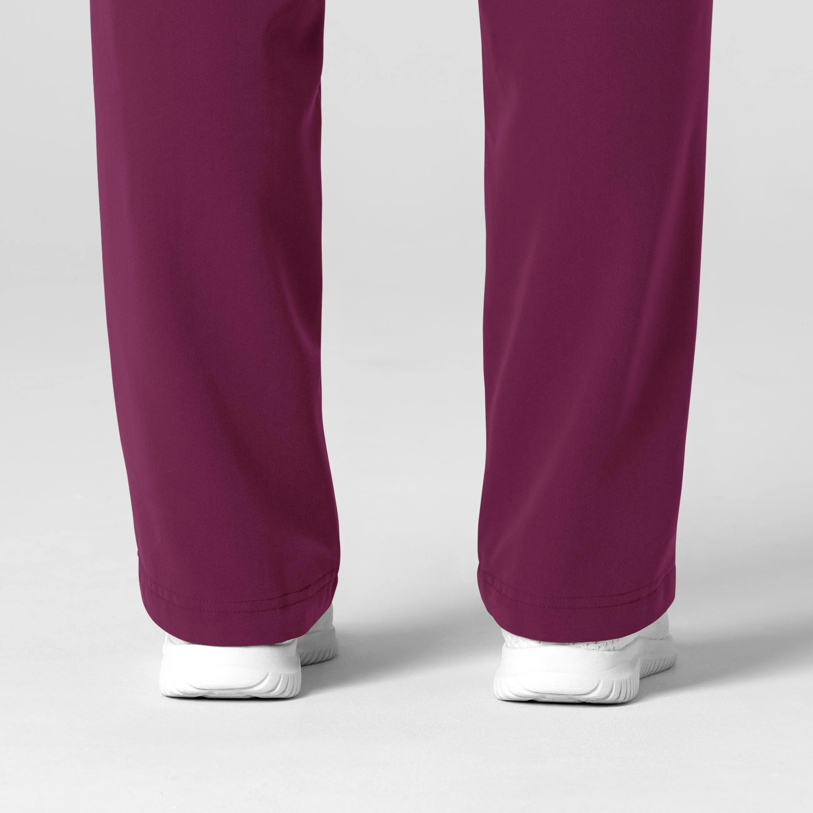 Nova 5232 Stovepipe High-Low Hem Scrub Pants Wine