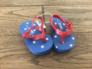 NWT red, white, and blue flip flops-6/12M
