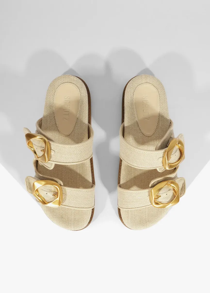 Olga Sporty Sandal in Oyster