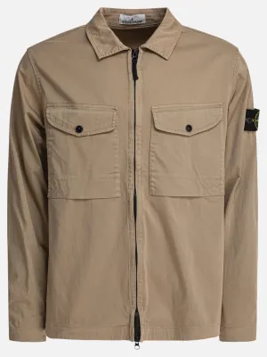 Organic cotton satin overshirt