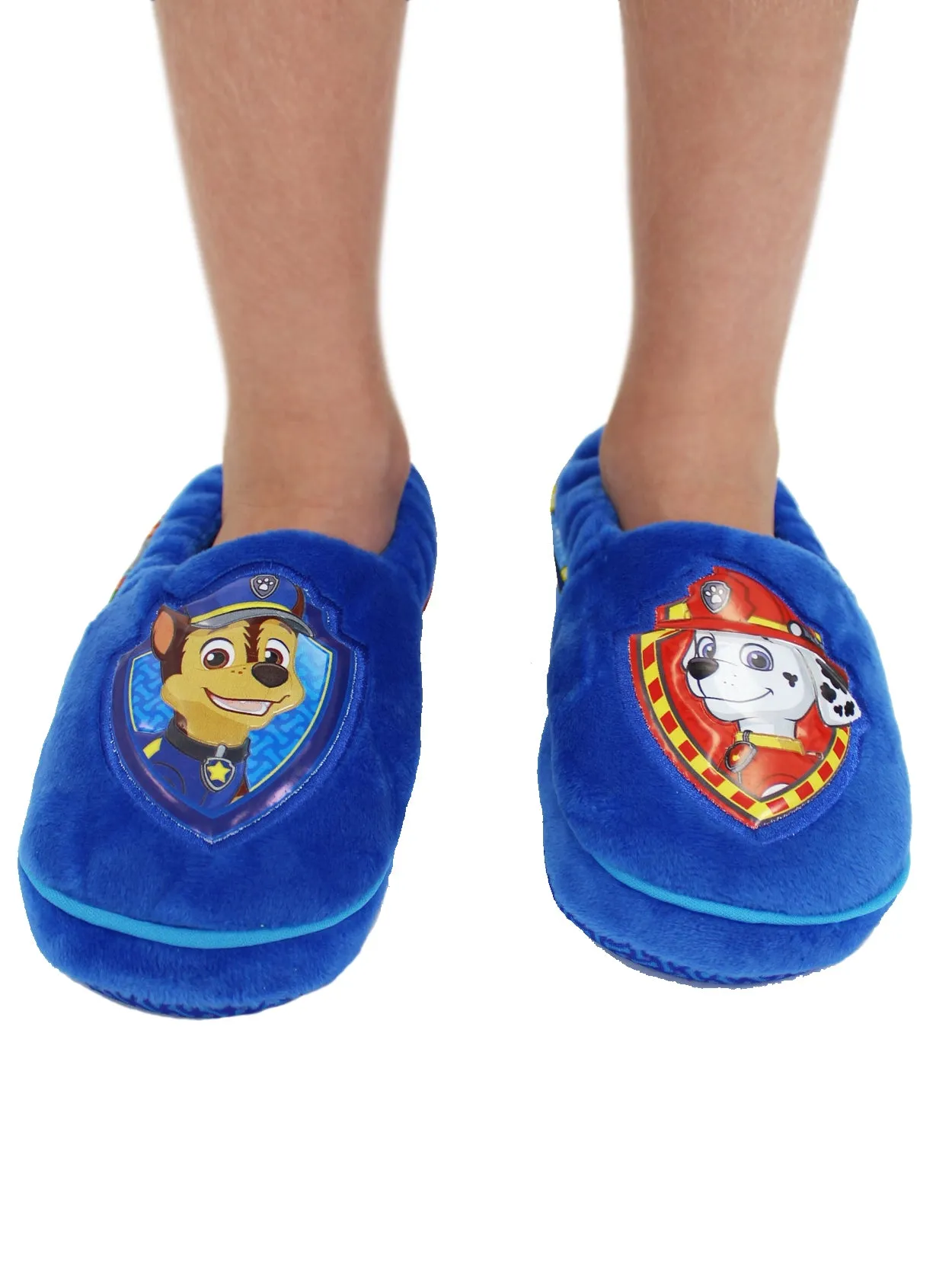 Paw Patrol Chase Marshall Toddler Boys Plush Aline Slippers