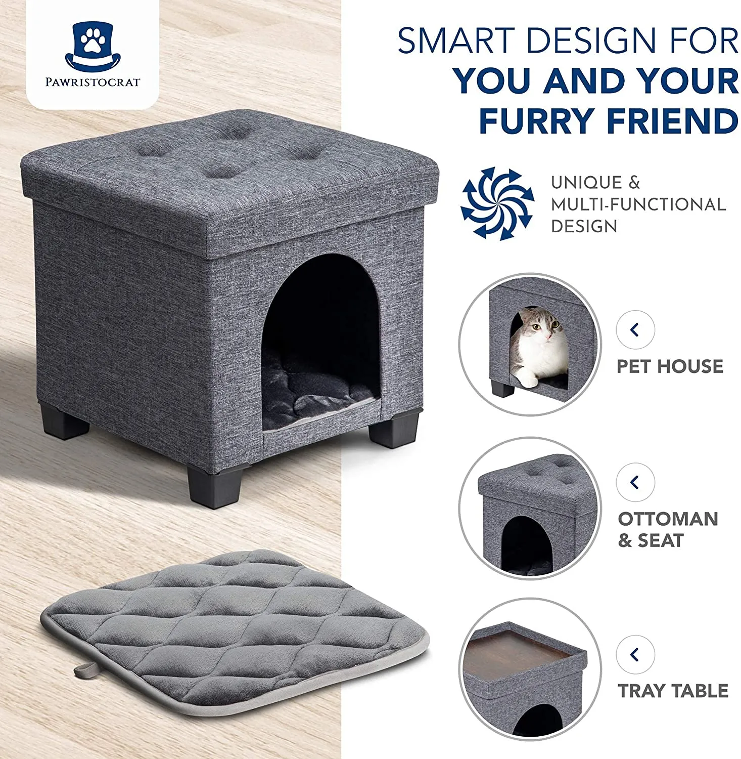 Pawristocrat Pet Ottoman