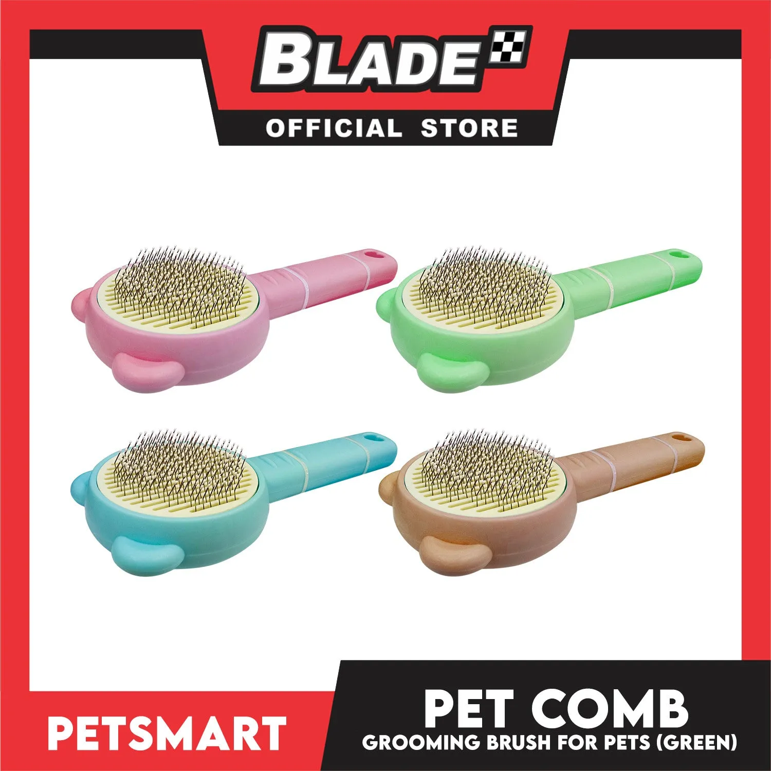 Pet Comb Easy Clean 01 (Green) Grooming Brush for Pets