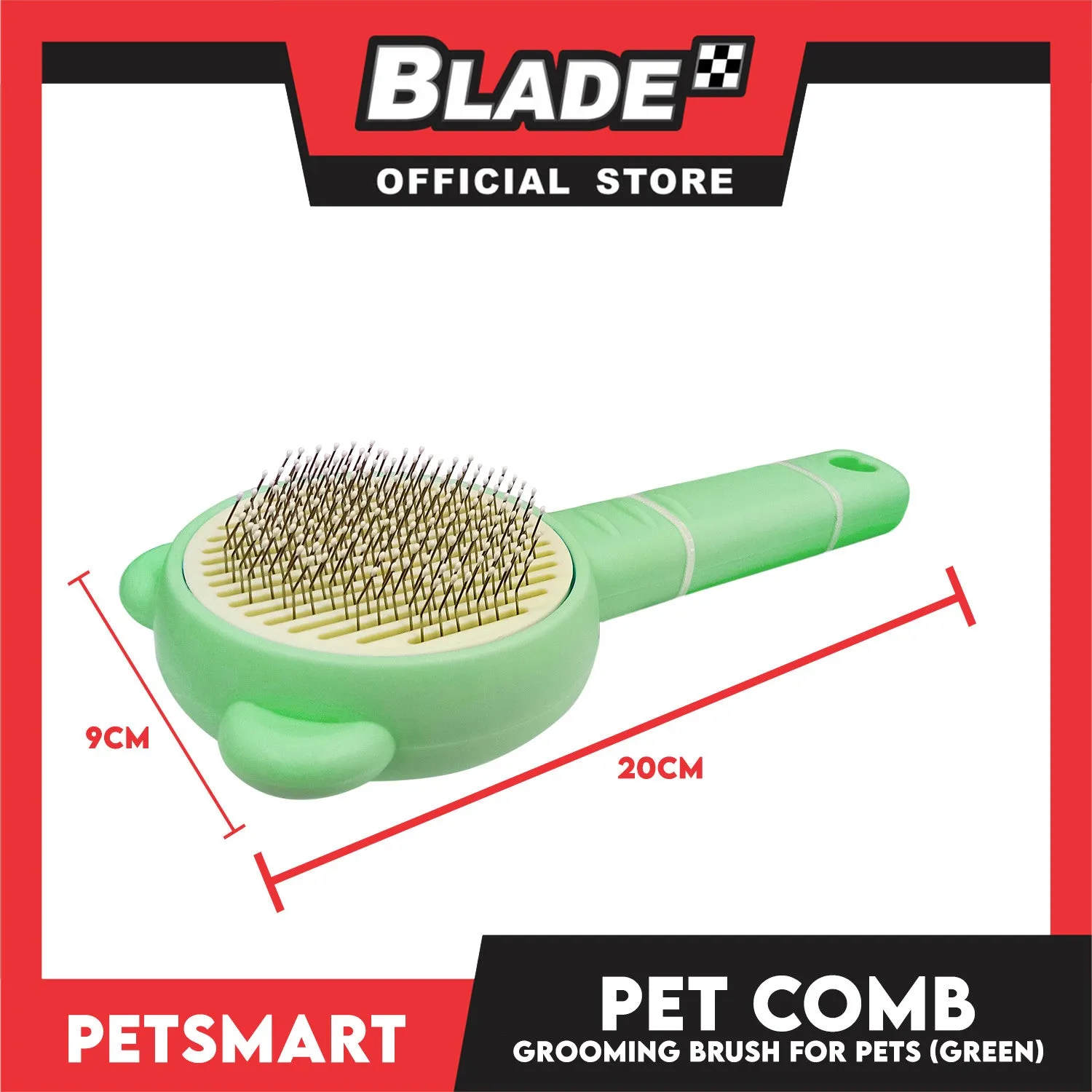 Pet Comb Easy Clean 01 (Green) Grooming Brush for Pets