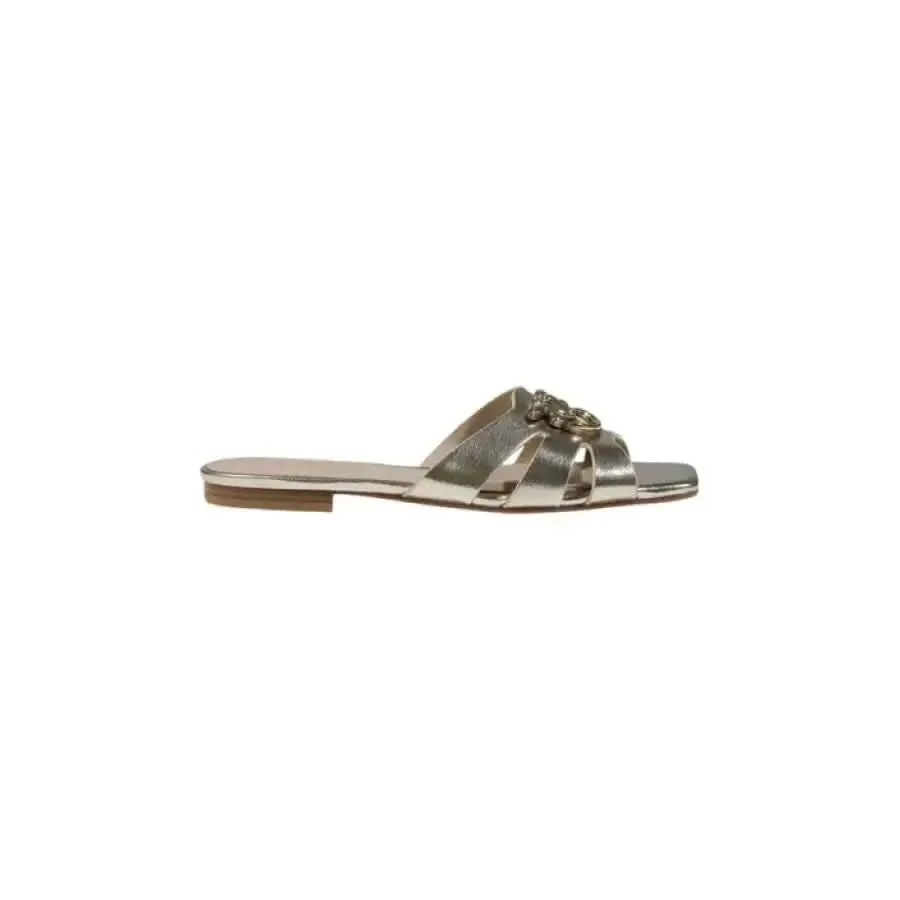 Pinko Women's Leather Slippers Gold Elegant Spring/Summer