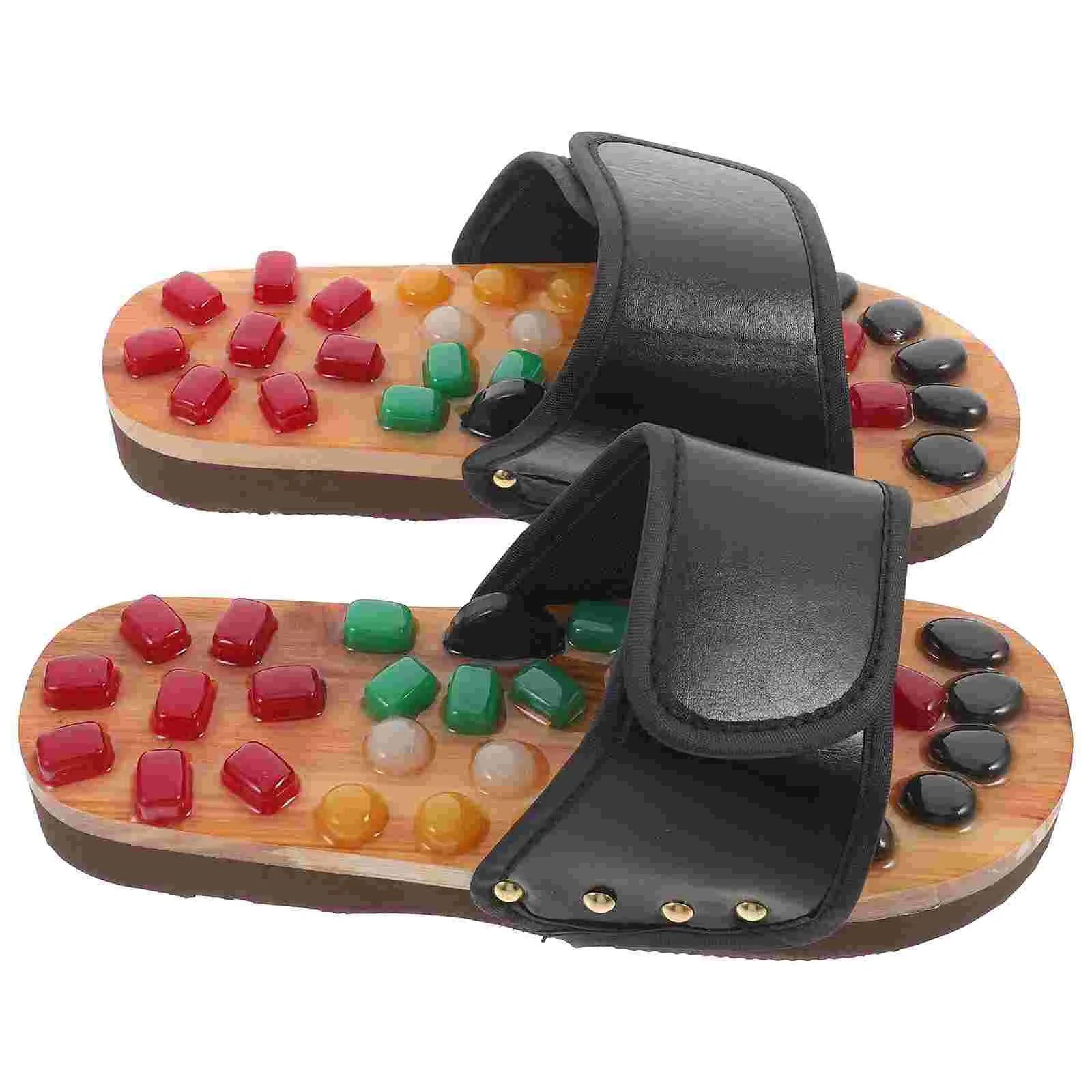 Premium Reflexology Foot Massager Sandals - Adjustable Acupressure Slippers for Stress Relief and Comfort - Non-Slip EVA Design, Easy to Clean, Fits Men and Women