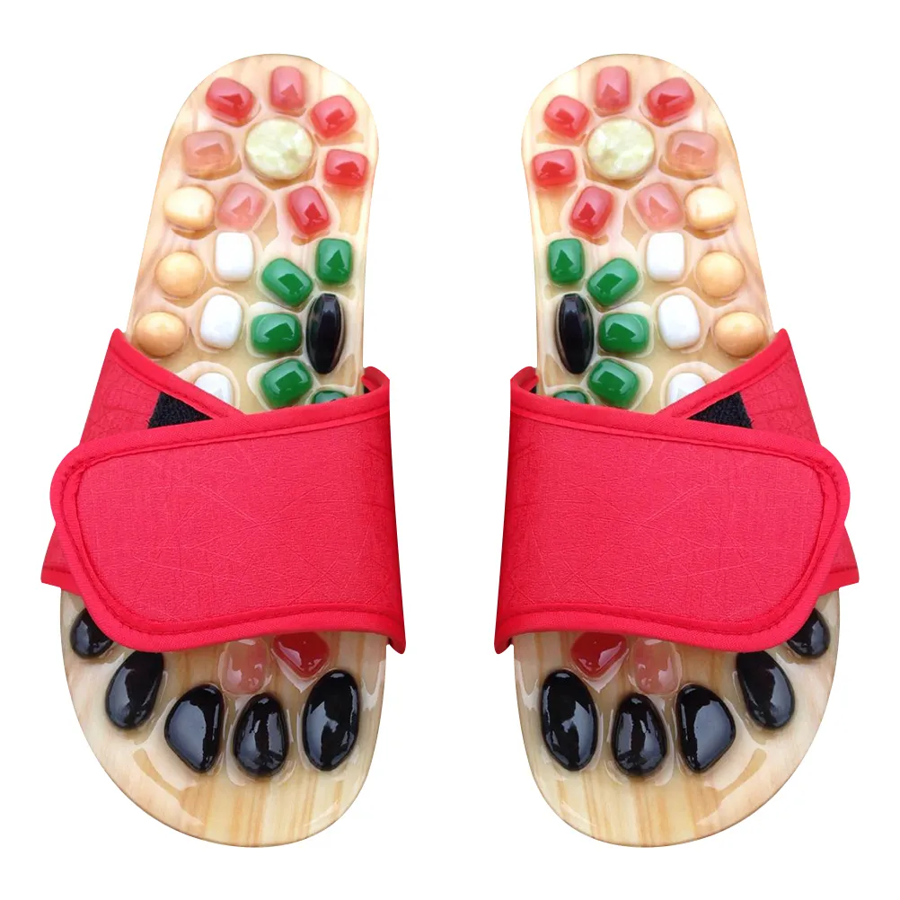 Premium Reflexology Foot Massager Sandals - Adjustable Acupressure Slippers for Stress Relief and Comfort - Non-Slip EVA Design, Easy to Clean, Fits Men and Women