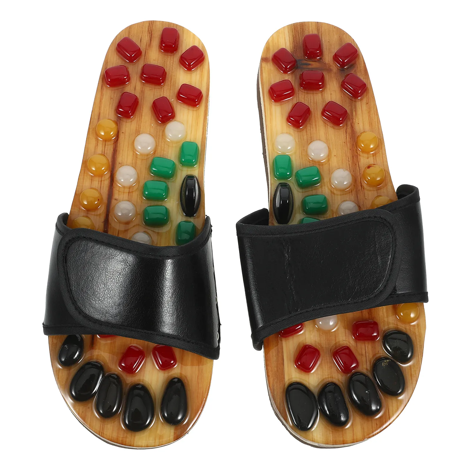 Premium Reflexology Foot Massager Sandals - Adjustable Acupressure Slippers for Stress Relief and Comfort - Non-Slip EVA Design, Easy to Clean, Fits Men and Women