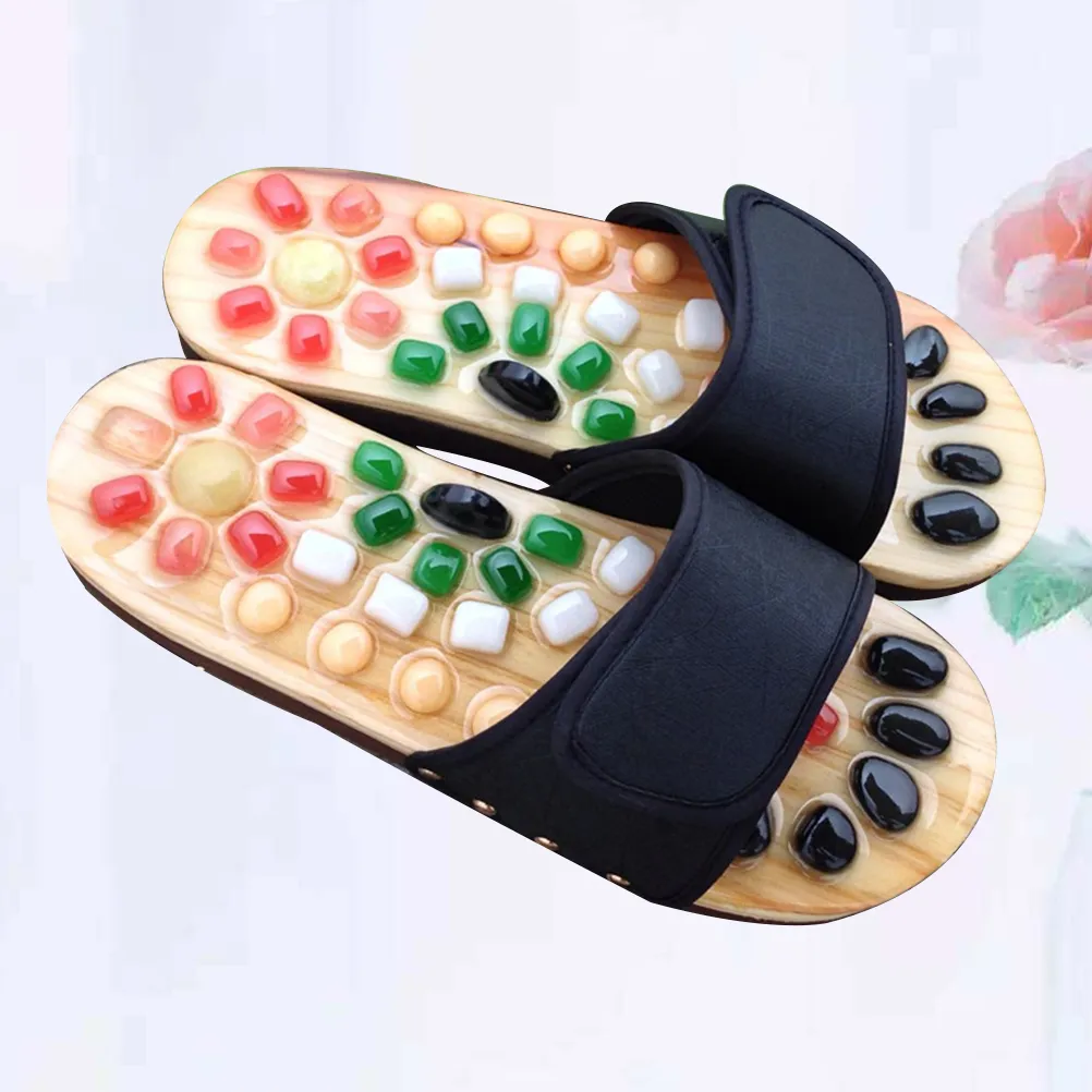 Premium Reflexology Foot Massager Sandals - Adjustable Acupressure Slippers for Stress Relief and Comfort - Non-Slip EVA Design, Easy to Clean, Fits Men and Women