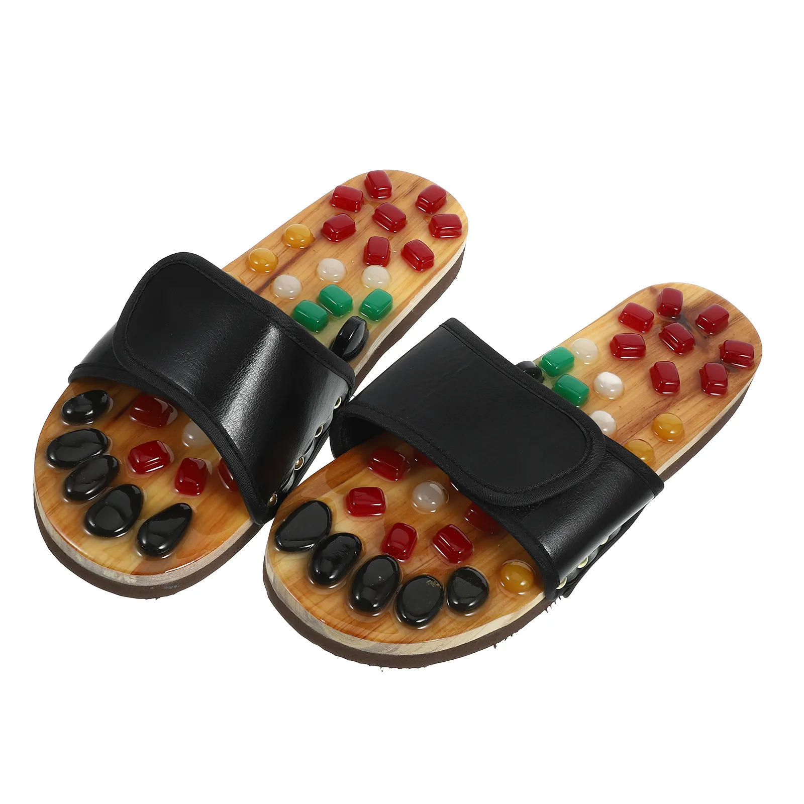 Premium Reflexology Foot Massager Sandals - Adjustable Acupressure Slippers for Stress Relief and Comfort - Non-Slip EVA Design, Easy to Clean, Fits Men and Women