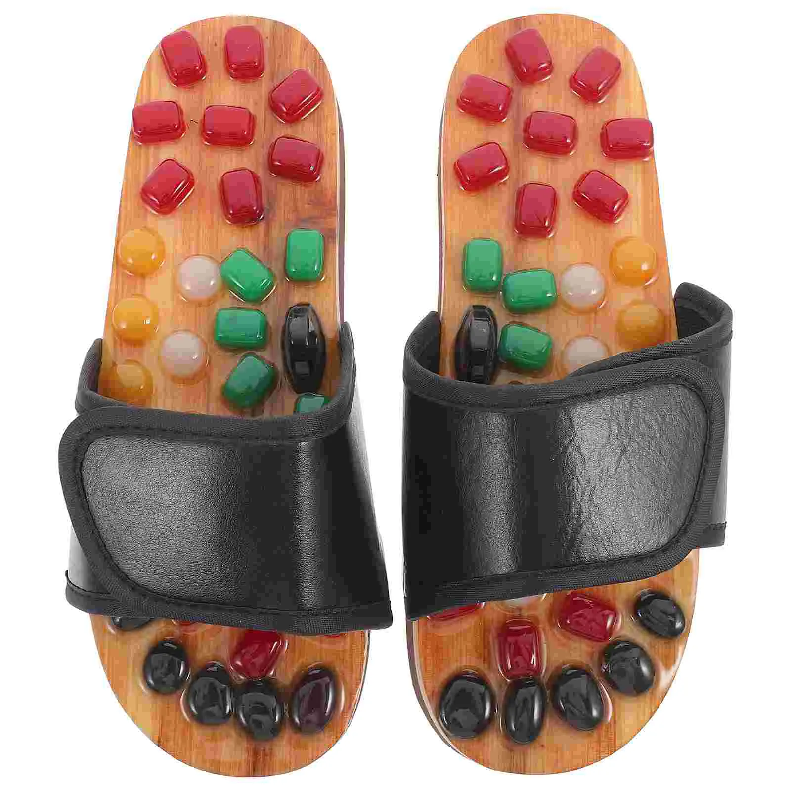 Premium Reflexology Foot Massager Sandals - Adjustable Acupressure Slippers for Stress Relief and Comfort - Non-Slip EVA Design, Easy to Clean, Fits Men and Women