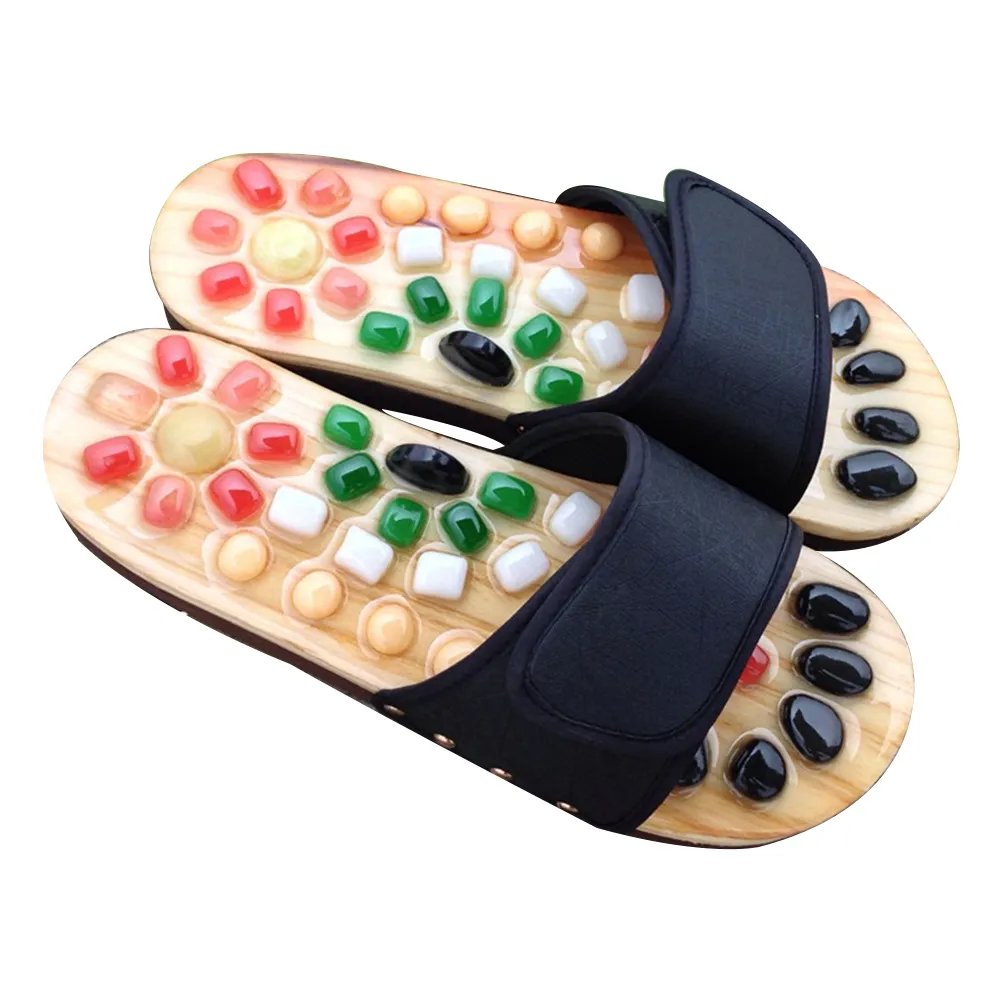 Premium Reflexology Foot Massager Sandals - Adjustable Acupressure Slippers for Stress Relief and Comfort - Non-Slip EVA Design, Easy to Clean, Fits Men and Women