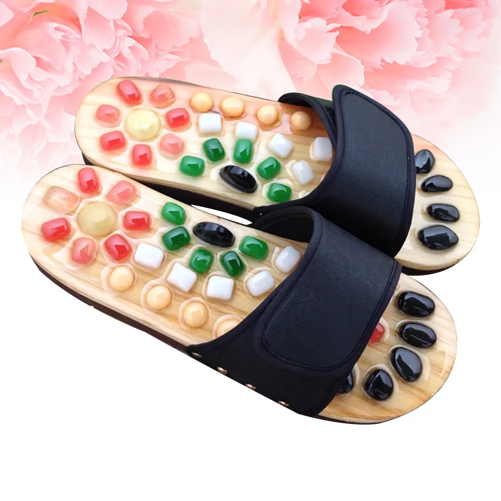 Premium Reflexology Foot Massager Sandals - Adjustable Acupressure Slippers for Stress Relief and Comfort - Non-Slip EVA Design, Easy to Clean, Fits Men and Women
